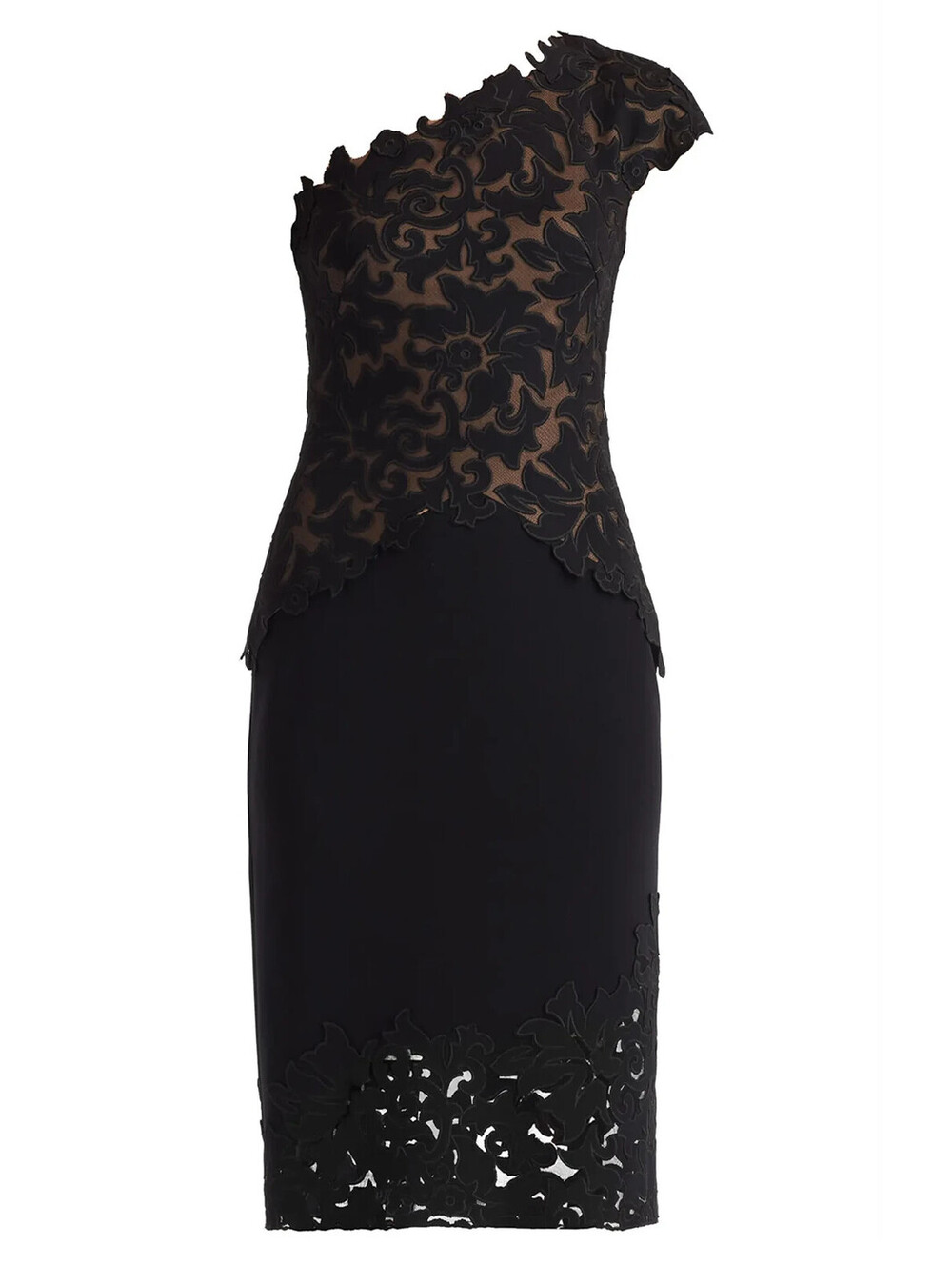 NEW, Tadashi Shoji Laser Cutout One-Shoulder Cocktail Dress Sz 16 #MD2387